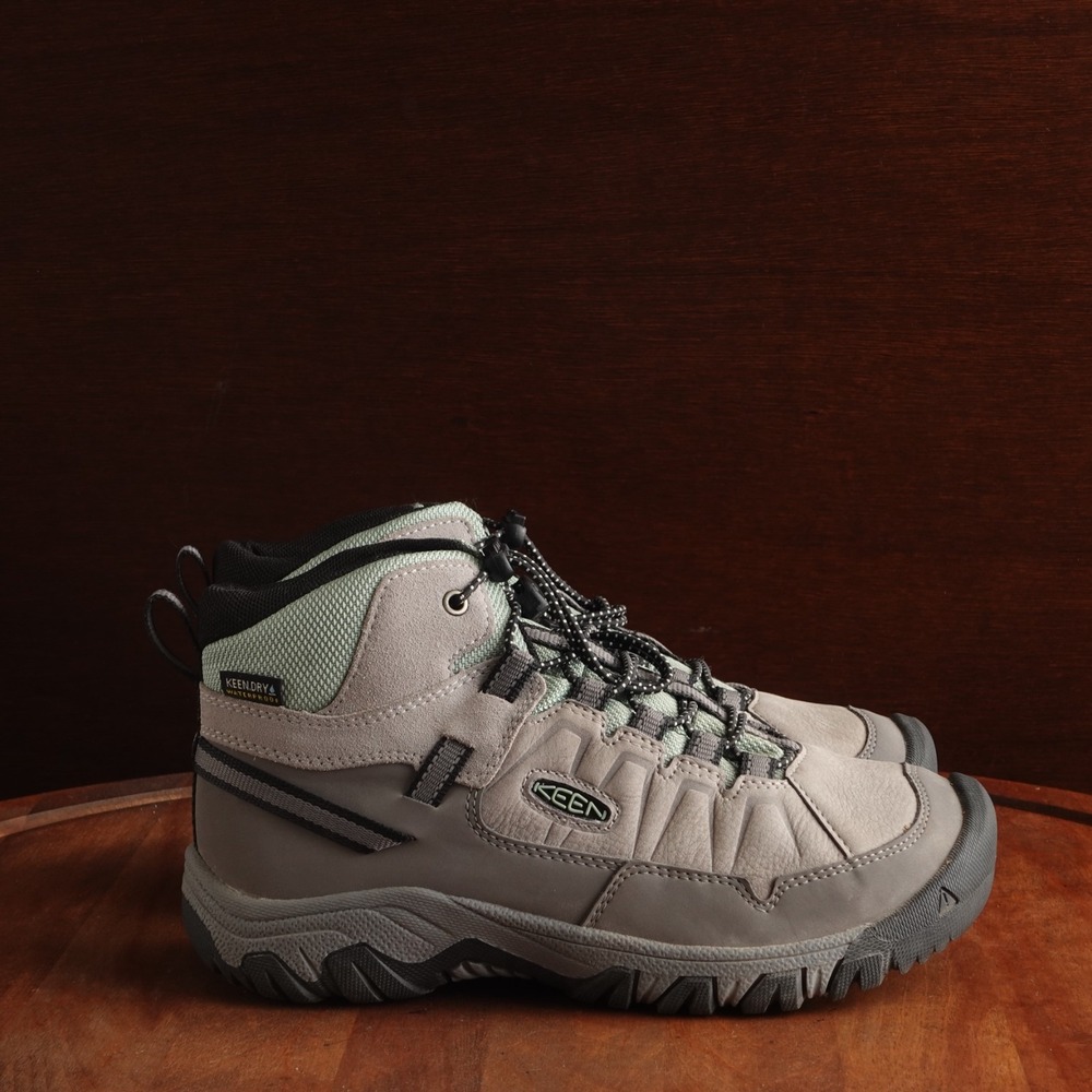 Keen Hiking Boots Youth Size 3 Gray Targhee IV Mid Waterproof Outdoor Athletic